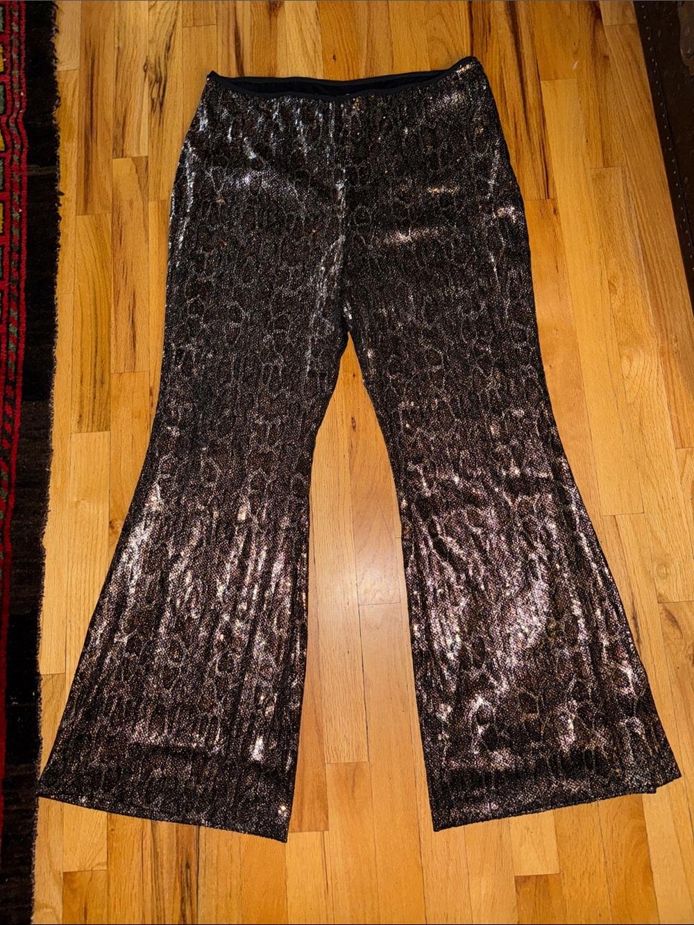 NWT Anthropologie Sequence Metallic Wide-Leg Pants bottoms